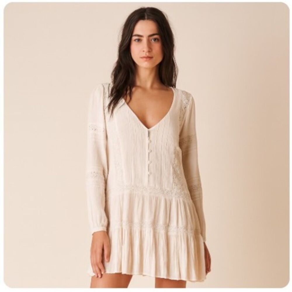 The Impeccable Pig Jenny Mini Dress Laced Boho Hippie Size L